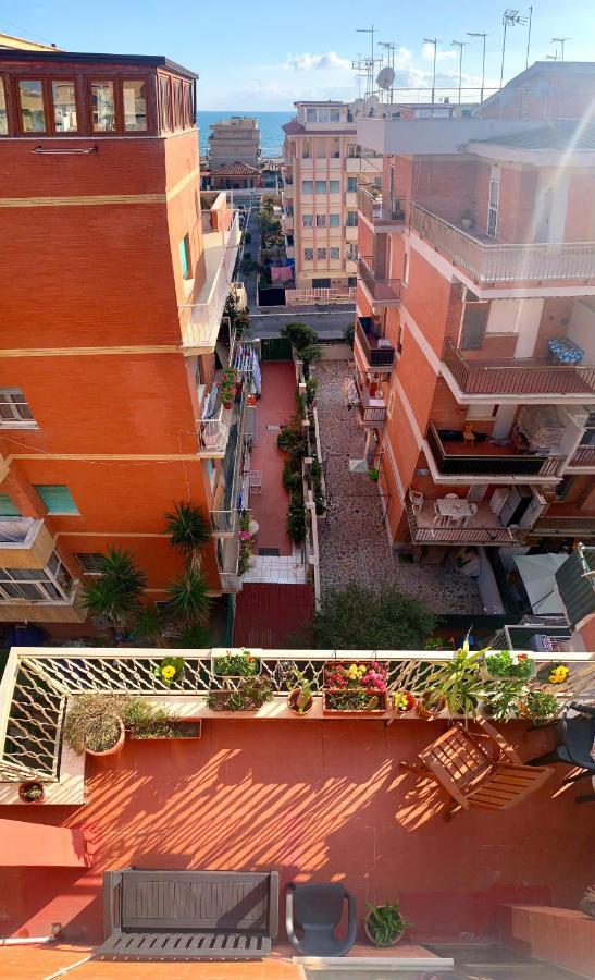 Penthouse Salus Sea View Terrace Apartment Lido di Ostia Bagian luar foto